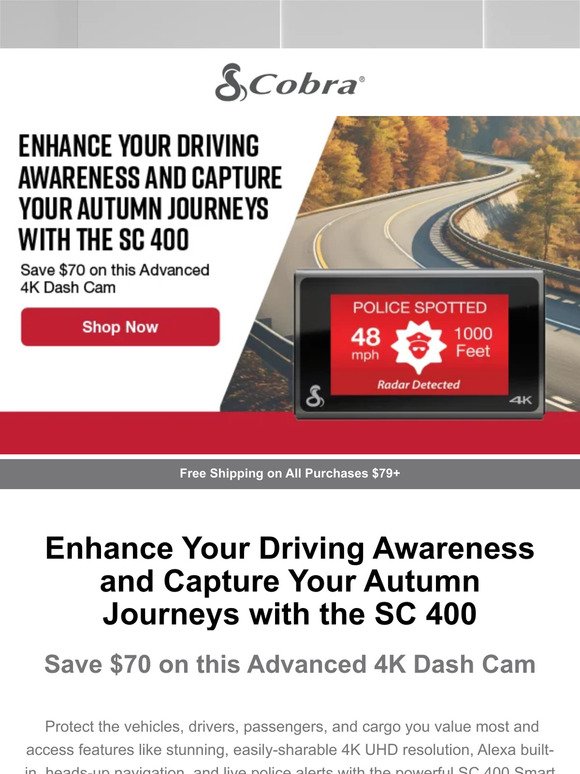 Enhance Your Driving Awareness and Capture Your Autumn Journeys with the SC 400
