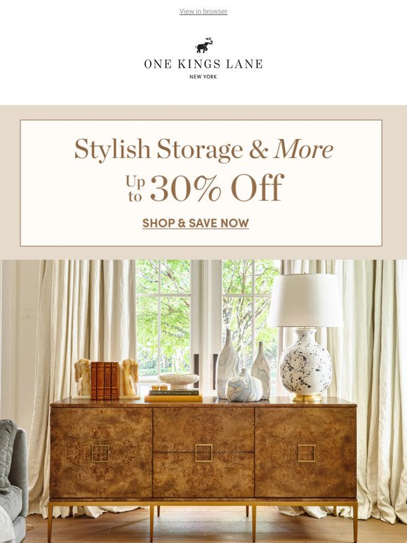 Up to 30% Off Stylish Storage—and More!