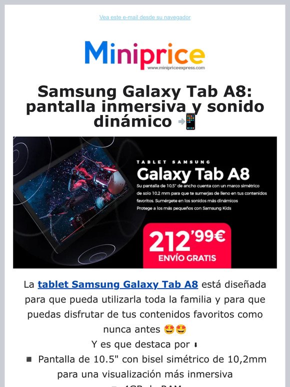 Samsung Galaxy Tab A8 para disfrutar del mejor contenido 📲