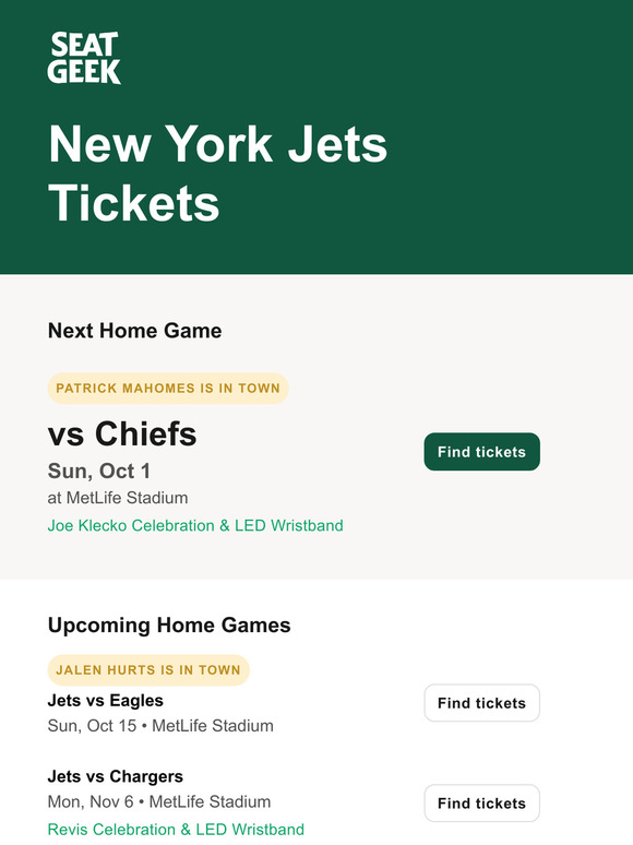 SeatGeek Email Newsletters: Shop Sales, Discounts, and Coupon Codes