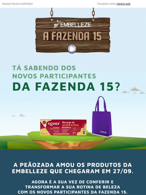 Você viu quem chegou na Fazenda? Nossos Novex preferidos 💜