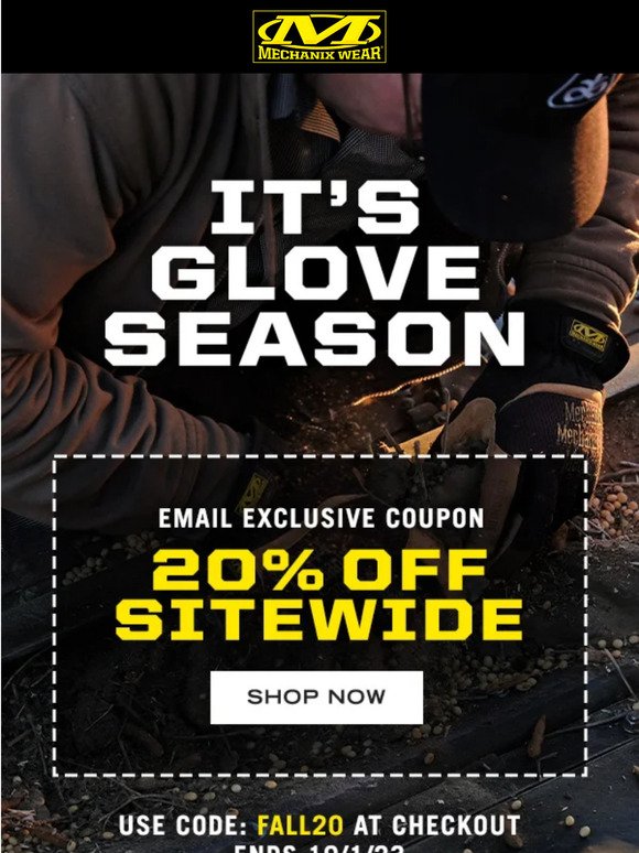 It's Glove Season 🍂 Save 20% Sitewide!