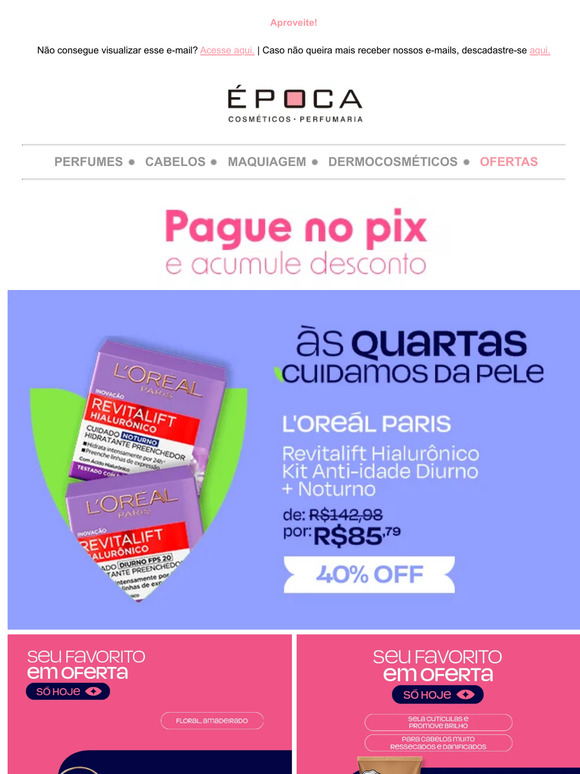 Queridinhos Cetaphil e Kit Revitalift Hialurônico com 40% OFF ﻿😍