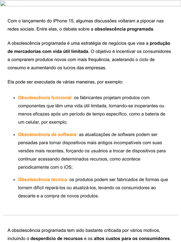 iPhone 15 e o debate sobre obsolescência programada 📱🌎