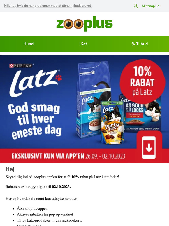 Spar 10% på alt for Latz