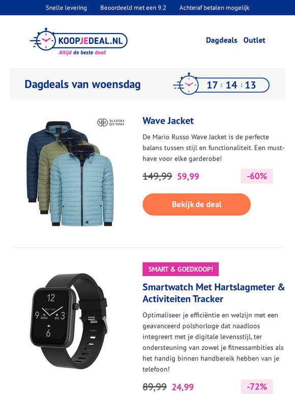 Wave Jacket | Smartwatch | Smart 4K TV | LED Solar Tuinverlichting | Prullenbak Met Sensor | Dekbed Dons 4 Seizoenen | Gordijnen | Turtle Neck Trui - Zo Breek Je De Week Doormidden 🥑