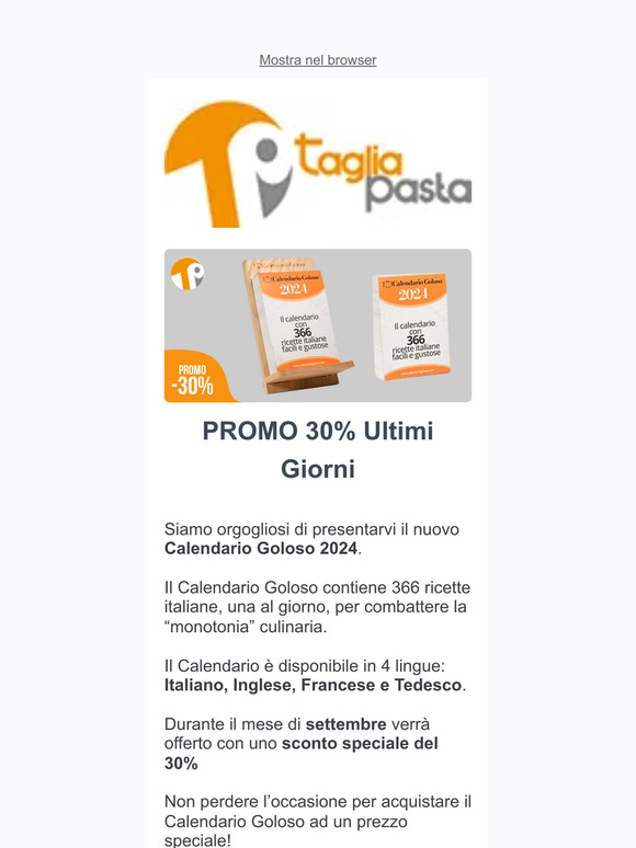⚡ REMINDER: Calendario Goloso 2024 - promo lancio -30%