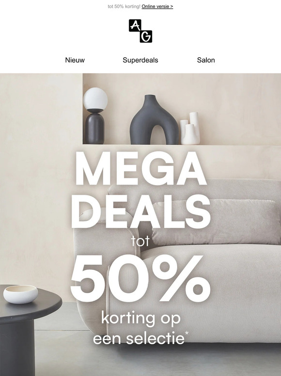Mega Deals: tot 50% korting op een selectie! 🤩