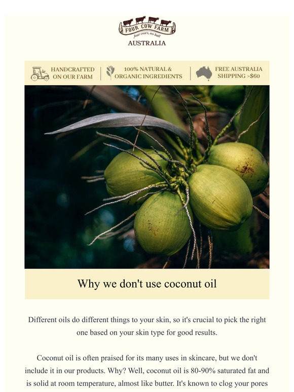 Why we don't use coconut oil 🌴