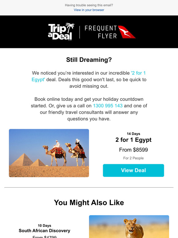 TripADeal Your 2 for 1 Egypt deal is waiting for you Milled