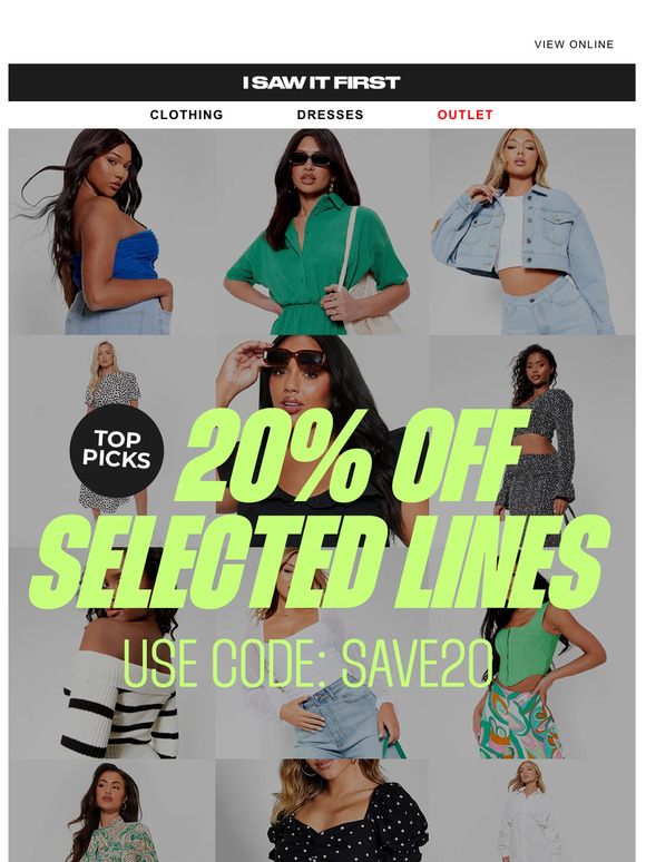 Top Picks ⚡ 20% off selected lines