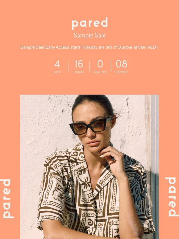 Get Ready! Sample Sale Early Access.
