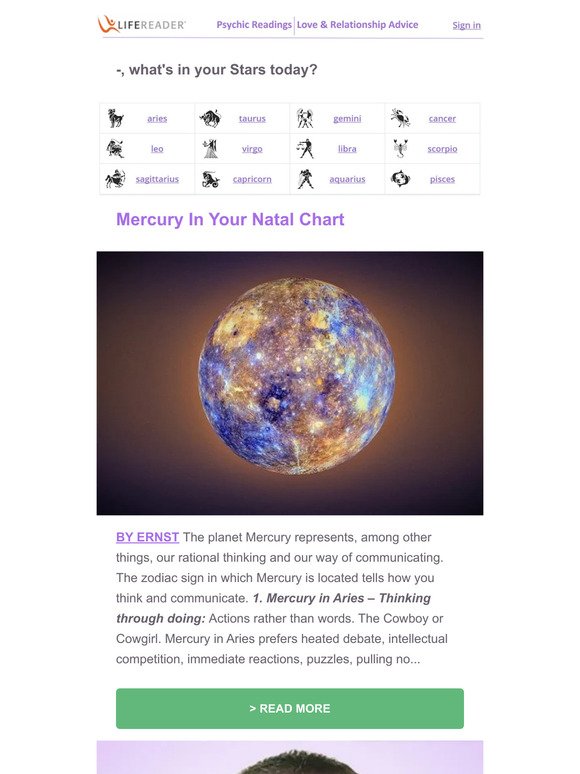 Mercury In Your Natal Chart ✨