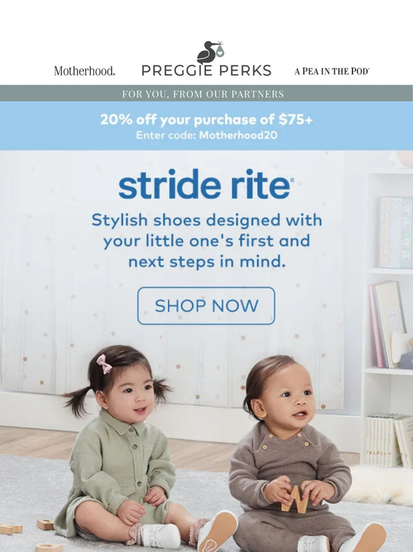 Your Exclusive 20% off Stride Rite Offer