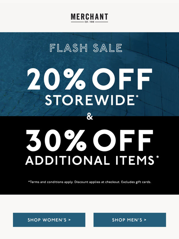 FLASH SALE ON NOW
