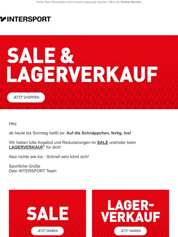 ➠ LAGERVERKAUF