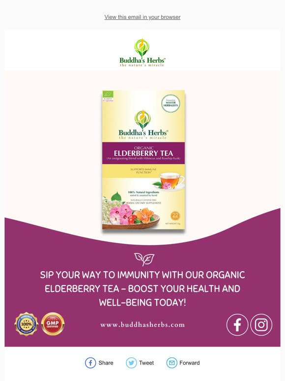 Sip Your Way to Immunity with Organic Elderberry Tea