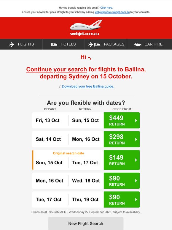 —, looking for flights to Ballina?
