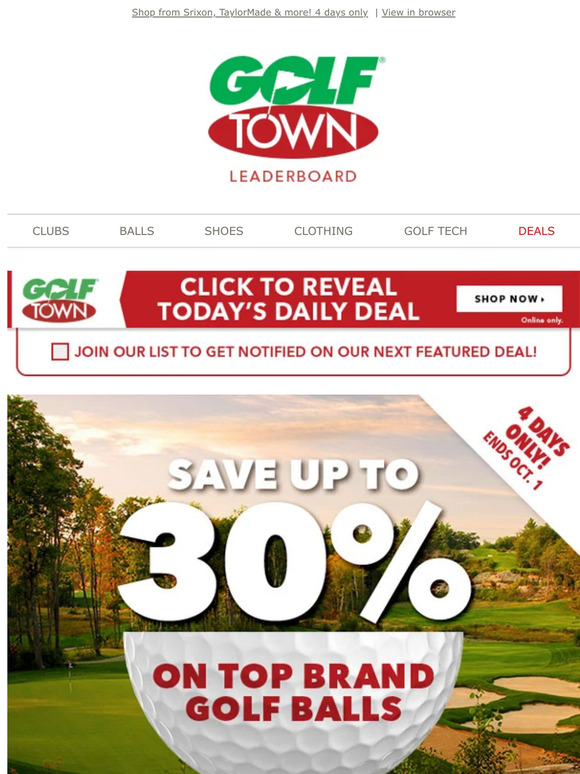 Top Brand Golf Balls – Up to 30% Off!