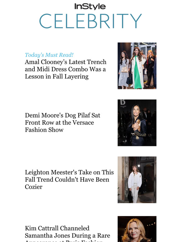 InStyle Amal Clooney is embracing fall in a trench coat and dress