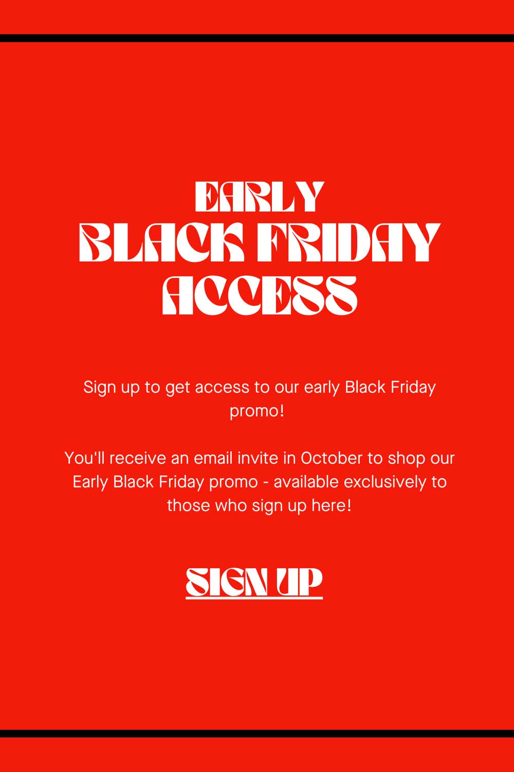 Early Black Friday Access