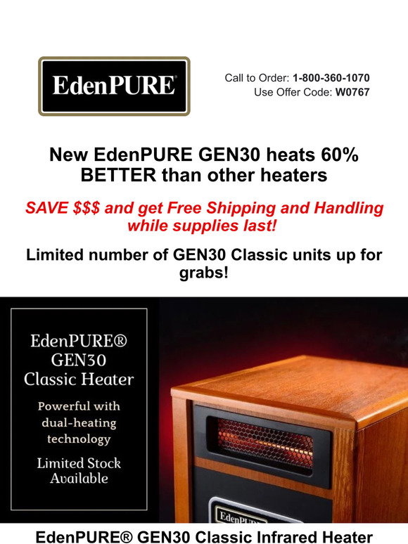 EdenPURE®: FINAL NOTICE - claim your deal NOW! | Milled