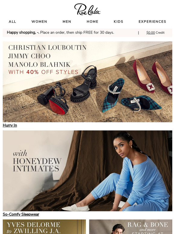 ⋙ 40% Off Styles: Christian Louboutin, Jimmy Choo, & Manolo Blahnik ⋘