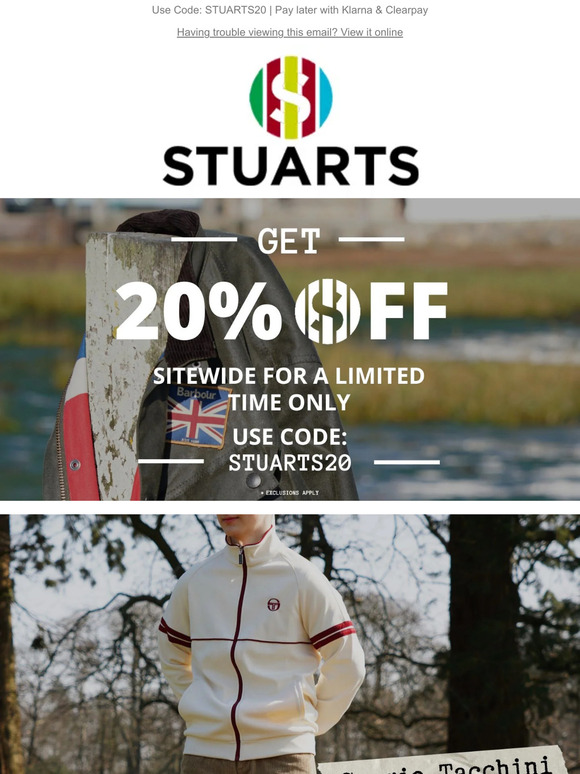Payday Arrivals - Enjoy 20% off New Season Selections 🔥