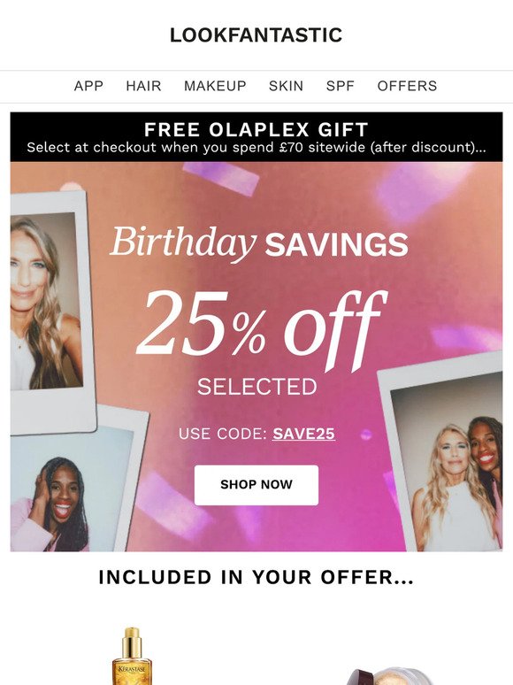 VIP Flash Sale 💥 25% Off + FREE Olaplex Gift