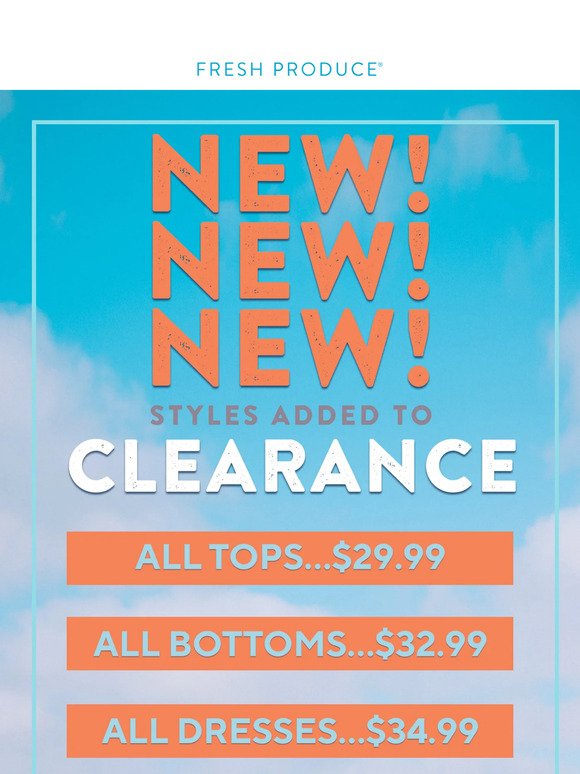 New styles added to clearance! 😍