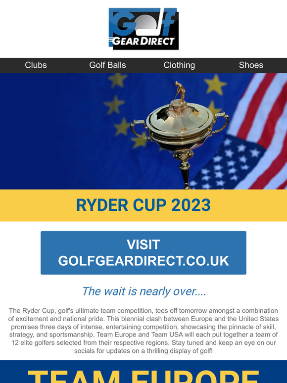 Golf Gear Direct The Ryder Cup Is Finally Here... 👀 Milled