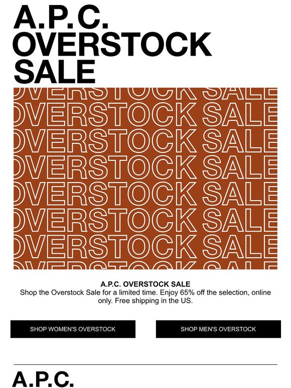 Overstock Sale | 65% off