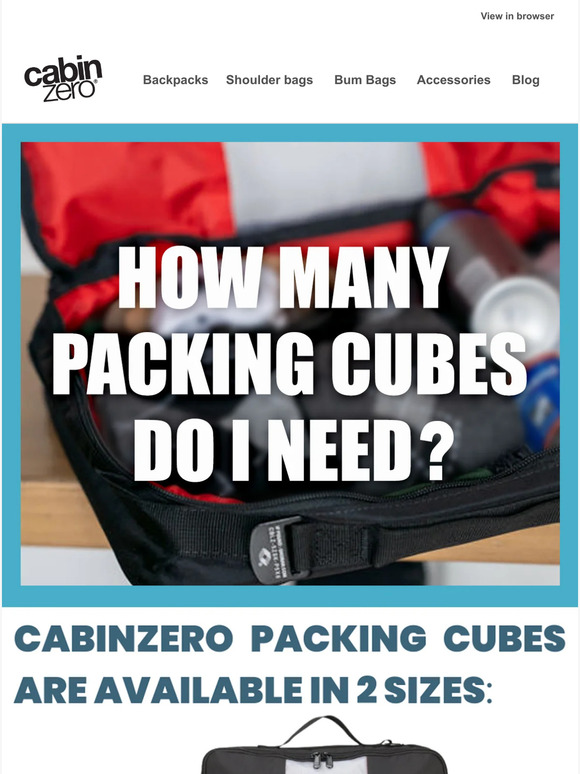 Cabin Zero 🎒PACK LIKE A PRO WITH CABINZERO PACKING CUBES Milled