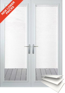 White Wooden Perfect Fit Blinds for Conservatory