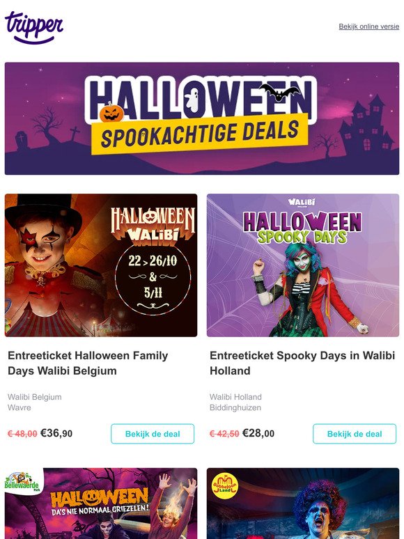 👻 HALLOWEEN! Bekijk onze spookachtige deals!