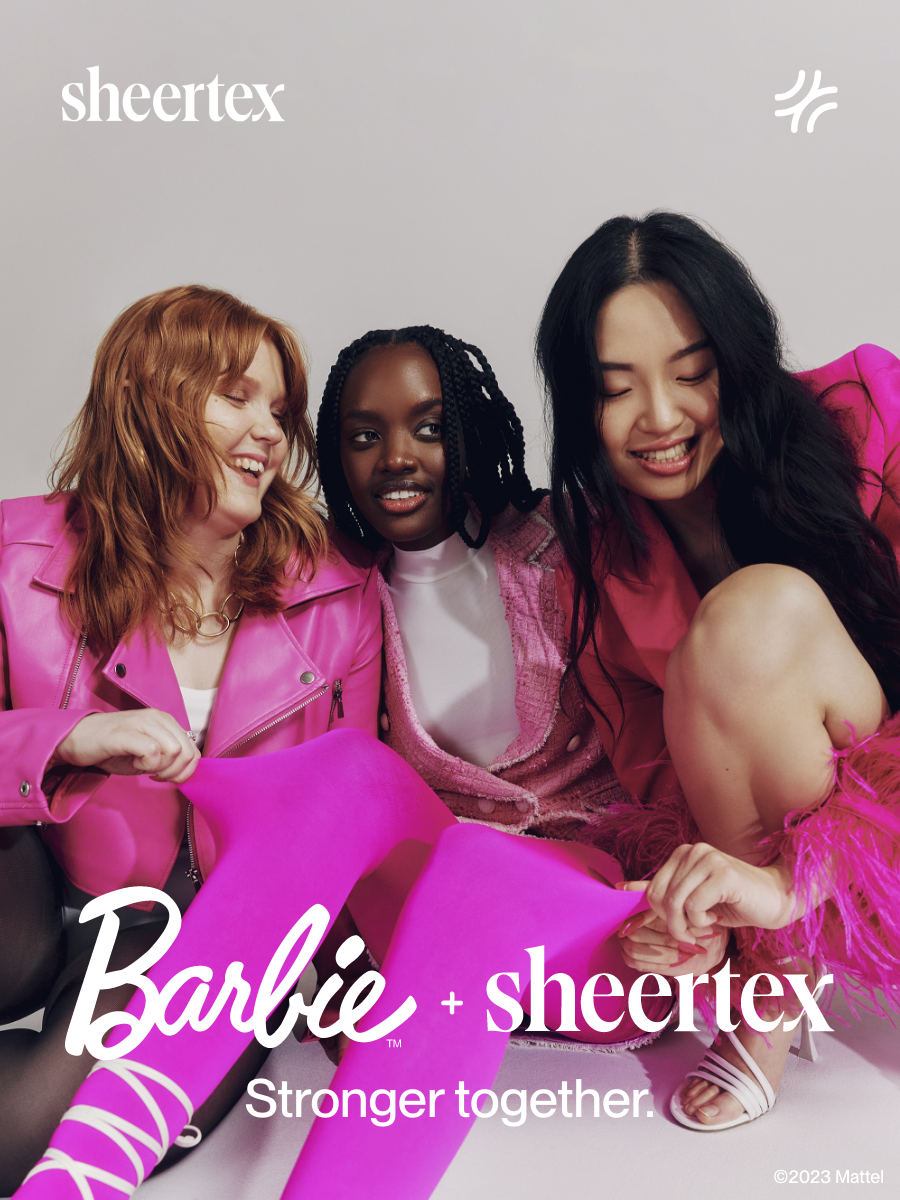 Stronger Together. The Barbie + Sheertex collection is here. . . . Plus  forts ensemble. La collection Barbie + Sheertex est ici. #sheert