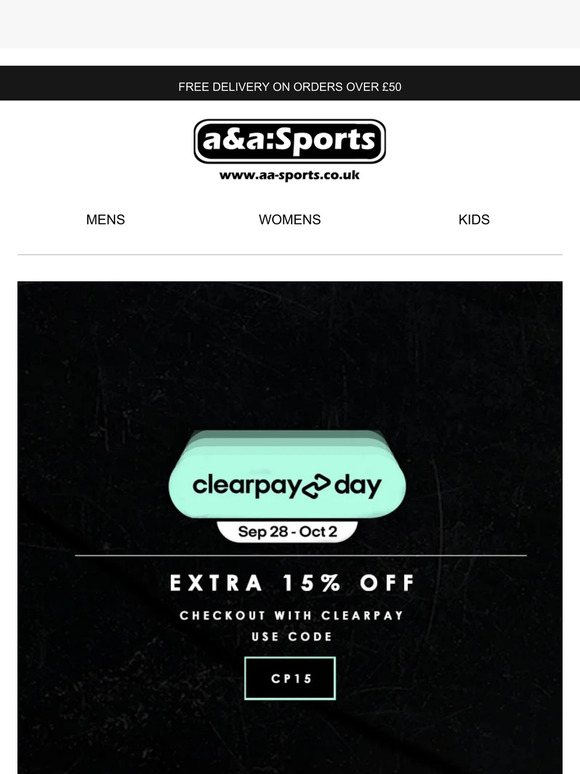 Clearpay Day is Here | Get an Extra 15% OFF