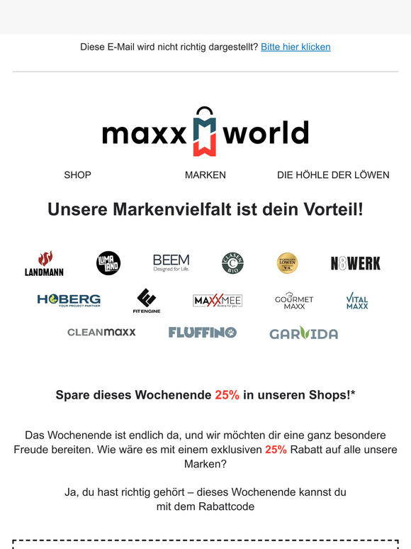 Dein Wochenend-Hit: 25% Rabatt nur für dich!