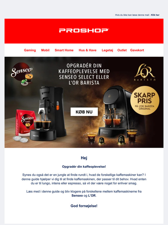 Proshop: Opgradér Din Kaffeoplevelse Med Senseo Og L'OR ☕ Find ...