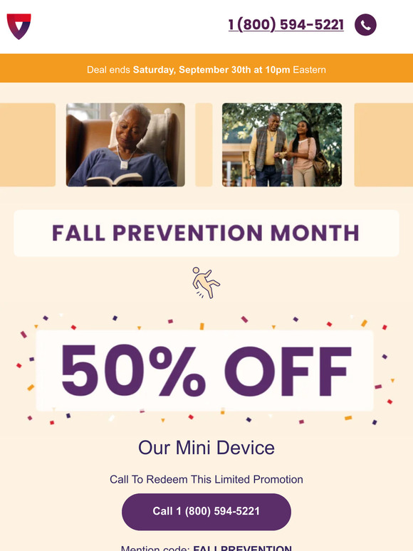 Step into Safety: 50% off our Mini device for Fall Prevention Month!