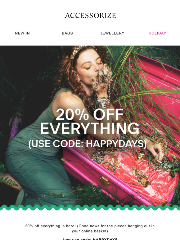 Stop scrolling! 20% off everything