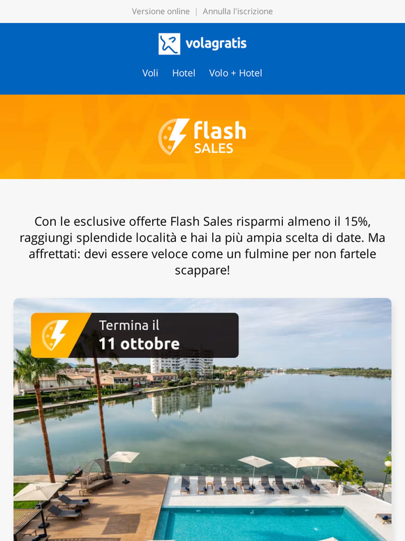 Vacanze da 188 € con Flash Sales