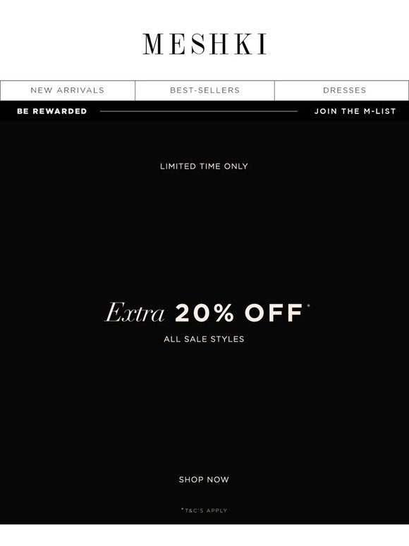 An Extra 20% Off