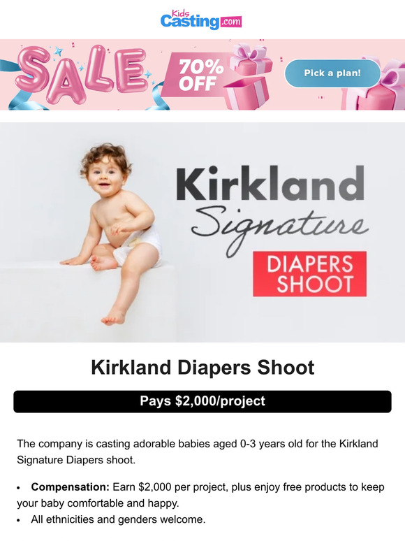 Apply for Kirkland Diapers Photoshoot! Milled