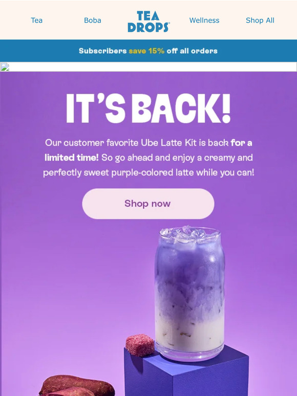 Tea Drops Taste the Return of a Classic💜 Milled