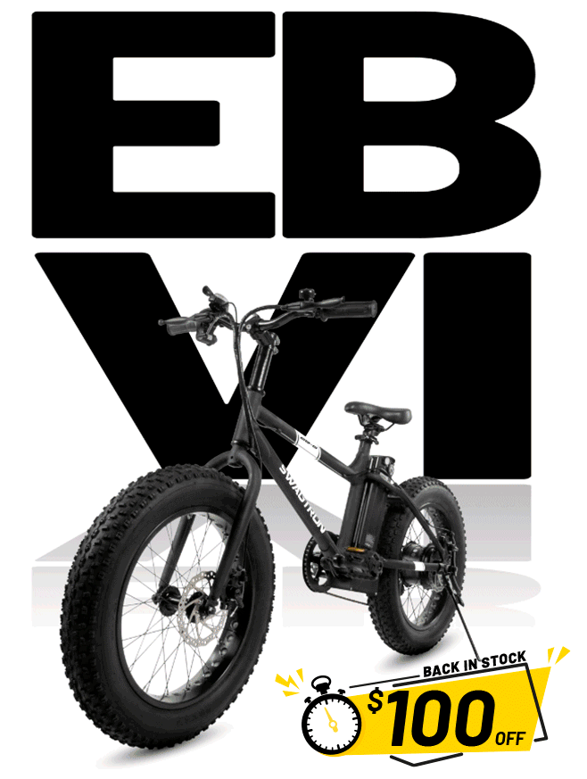 a girl riding Swagtron EB6 electric bike