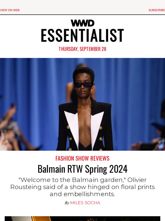 Women's Wear Daily Everything Is Coming Up Roses at Balmain RTW Spring