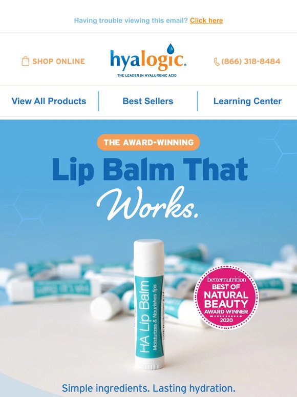 Sale: Award-Winning, Hydrating Lip Balm 🏆