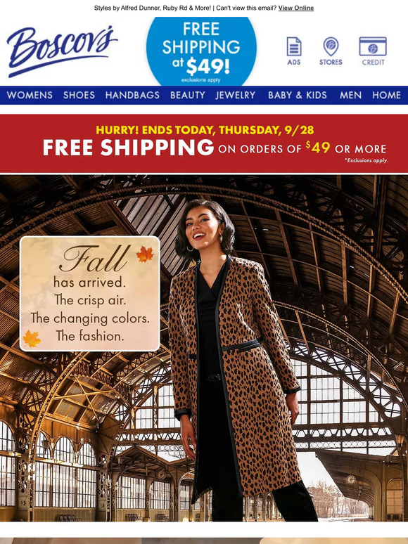 Boscov's Fall for Your New Favorites From 16.99 Milled