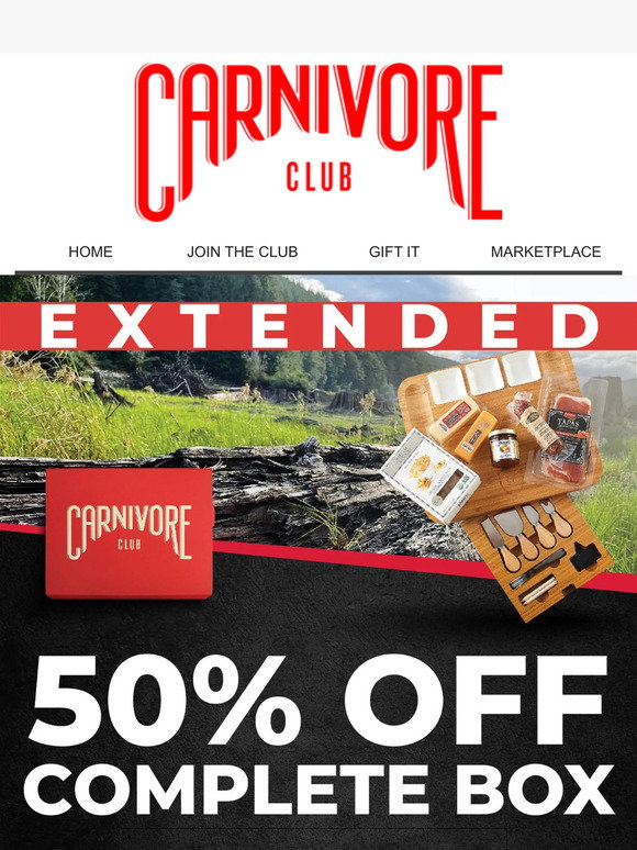 Carnivore Club.coDried Cured MeatoftheMonth Cl Last Call! 50 OFF